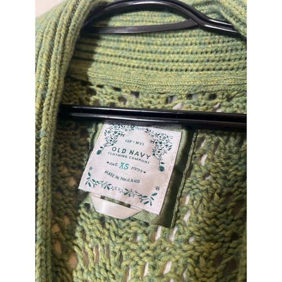 Y2k Old Navy Green Lambswool Blend Sweater Sz XS Cottagecore Twee Fairy - Picture 5 of 9